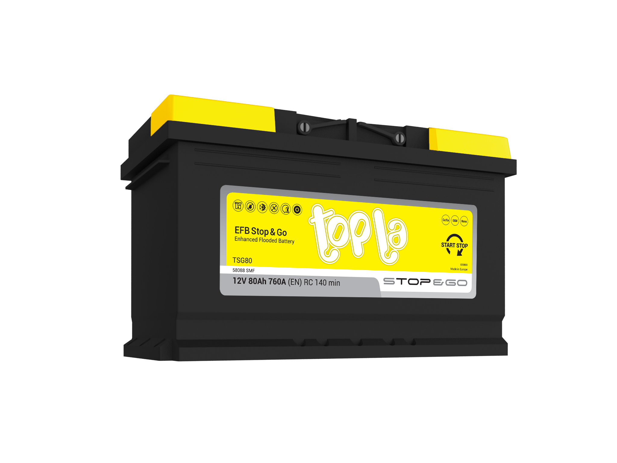 Topla EFB Stop&Go 80 Ah TSG80